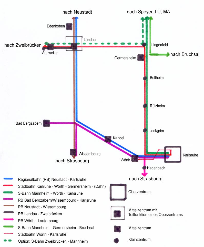 Linienplan Regionaler Schienenpersonennahverkehr
